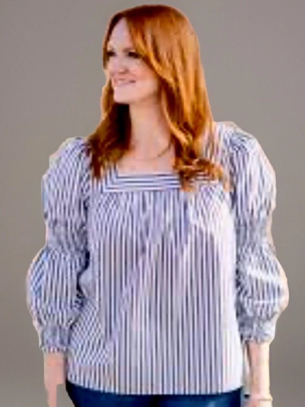 The Pioneer Woman Smock square neck blouse NWT XL BEAUTIFUL !!